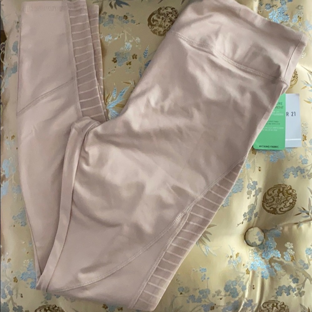 ET Nude Leggings sheer sides in Camel Long Medium